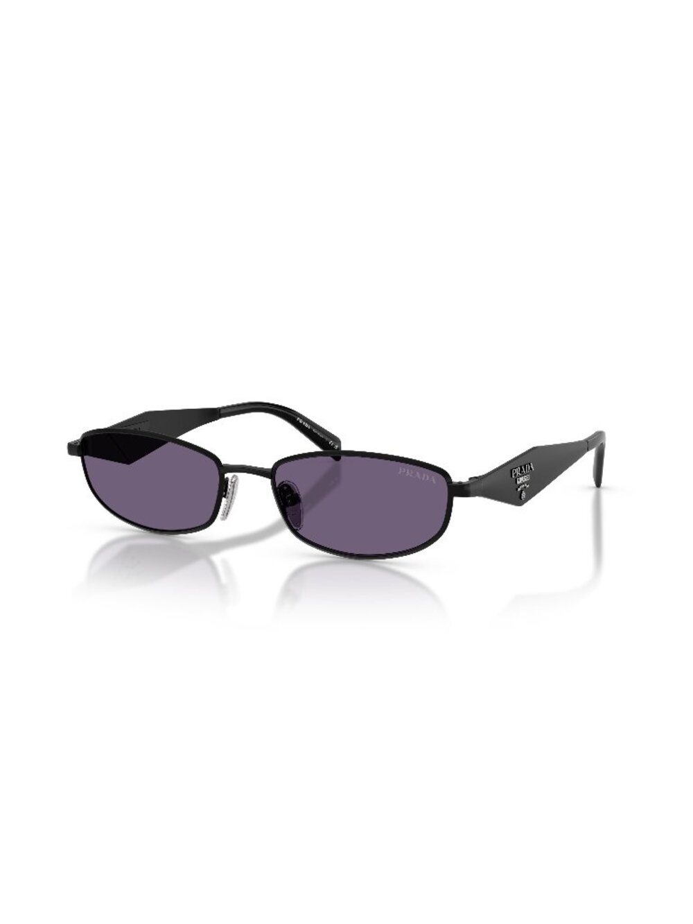 New Prada Women's Sunglasses Black Metal Frame PR D51S 7AB70W 55